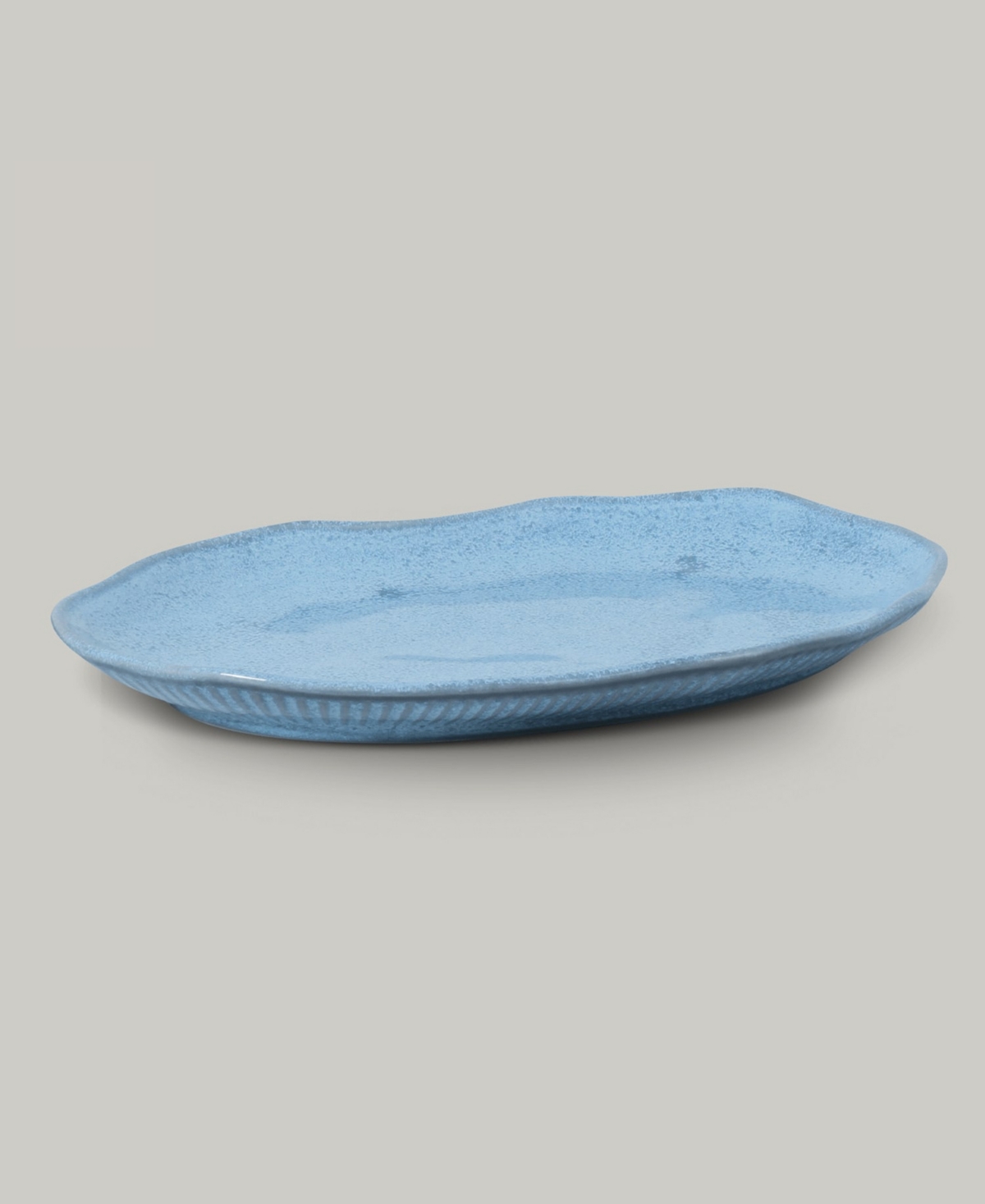 Porto Brasil Medium Shallow 11" Oval Platters, Set Of 4 In Breeze