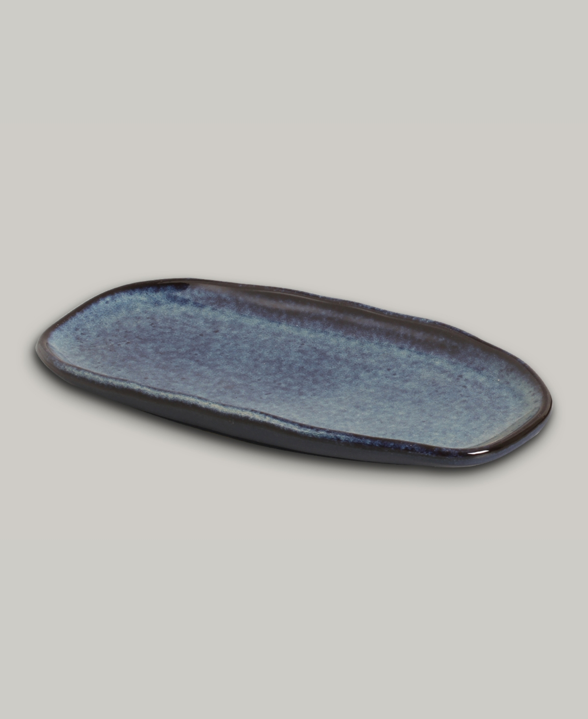 Porto Brasil Medium Shallow 9" Oval Platters, Set Of 4 In Denim