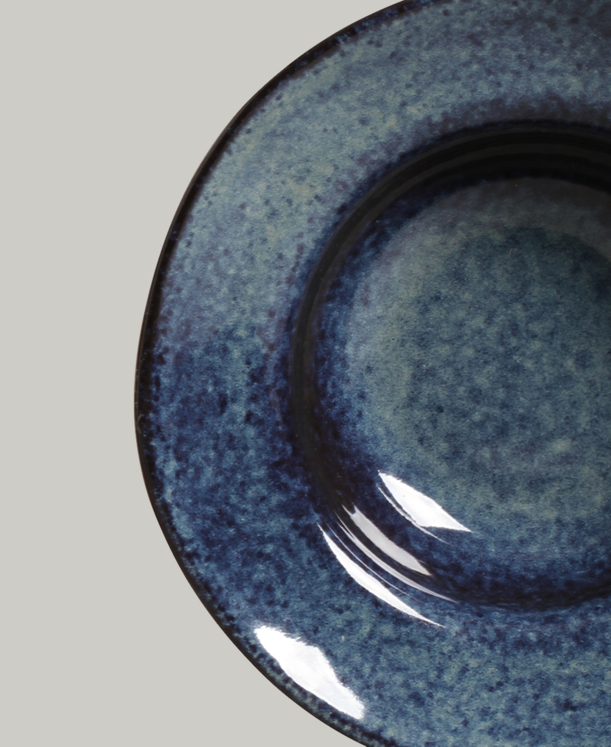 Porto Brasil Stoneware Deep Rim Dessert Plates, Set Of 4 In Denim