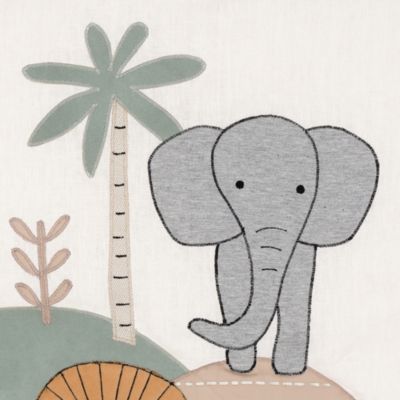 Jungle Adventure Linen/Cotton 3-Piece Nursery Baby Crib Bedding Set