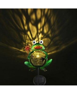 Frog Solar Lights Outdoor Garden Decorative, Solar Frog Outdoor Decor for Garden, Auto ON/Off Solar Powered Stake Lights for Christmas Pathway Lawn Patio Yard Decor