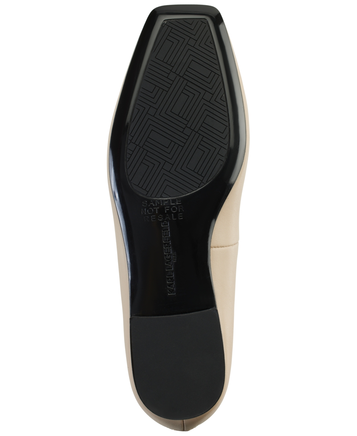 Karl Lagerfeld Zyvia Logo Ankle Strap Flats In Dusty Nude
