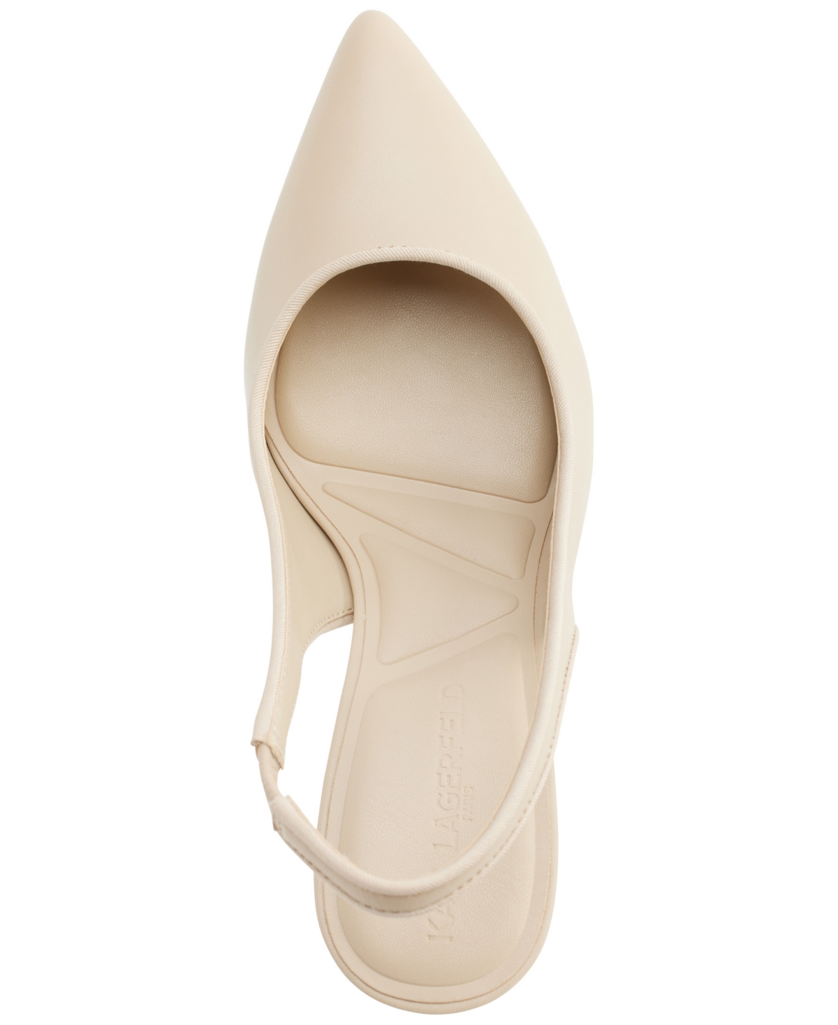 Karl Lagerfeld Paris Rosalyn Slingback Pointed Toe Pump In Dusty Nude