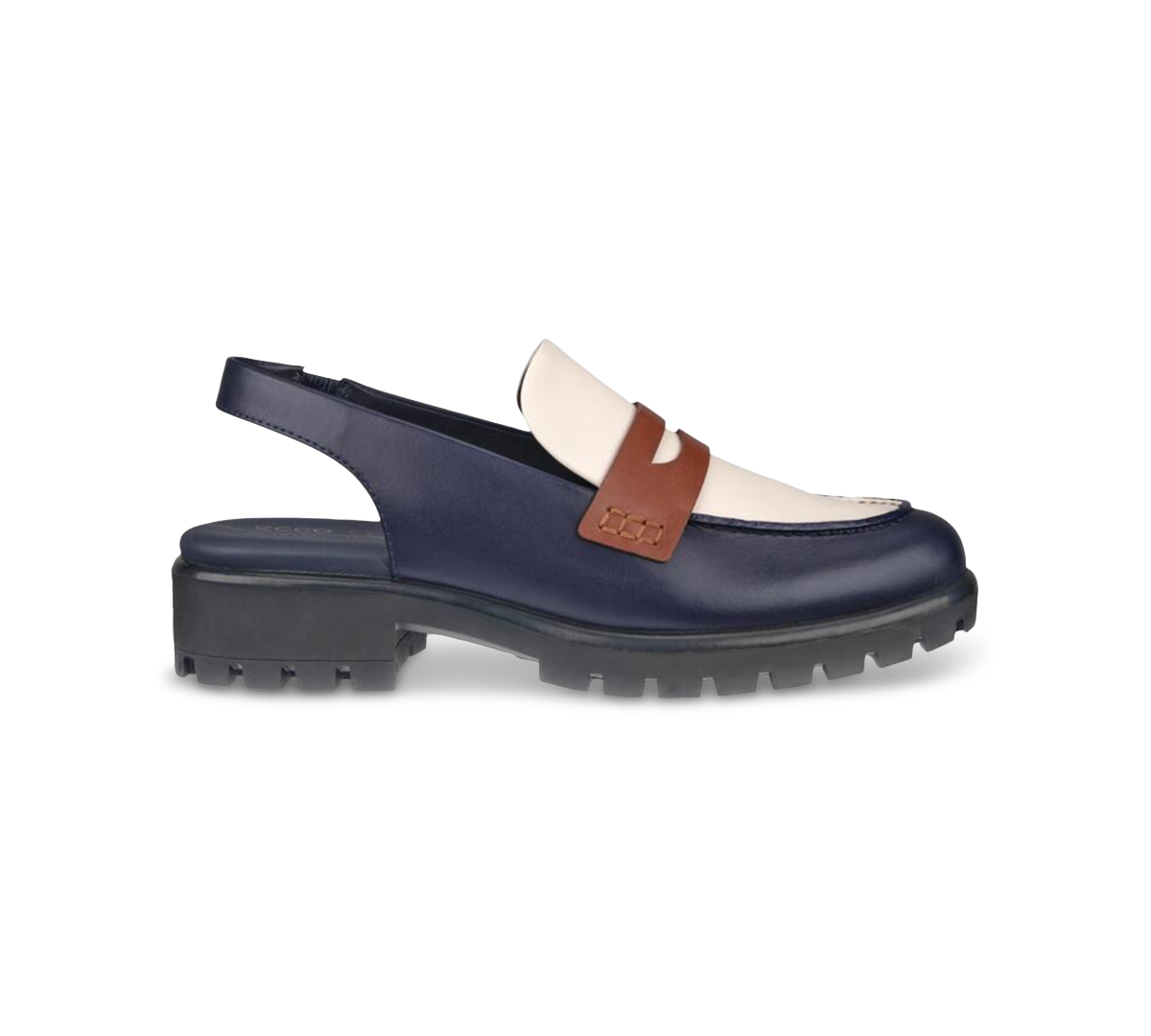Shop Ecco Women's Modtray Slingback Loafers In Night Sky,limestone,mink