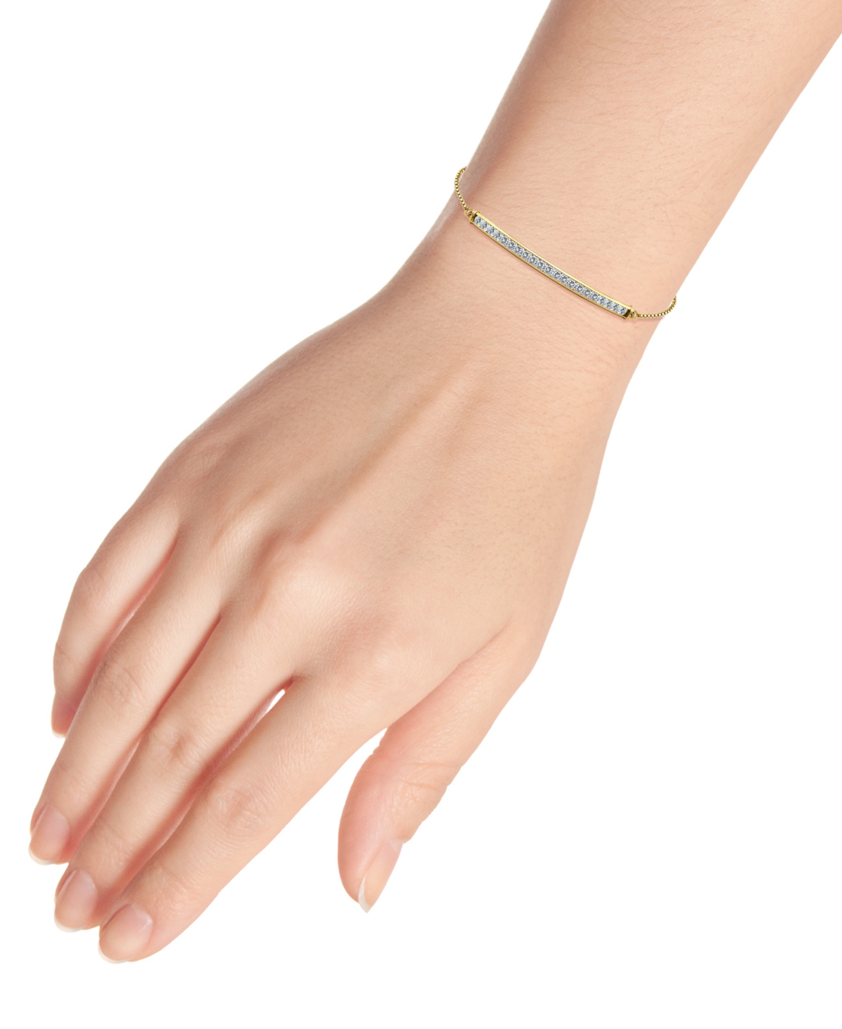 GIANI BERNINI CUBIC ZIRCONIA BAR BOLO BRACELET, CREATED FOR MACY'S 