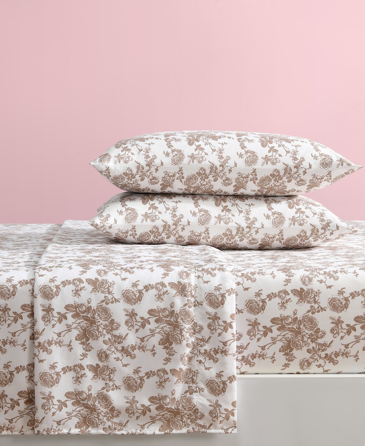 Shop Betsey Johnson Printed Microfiber 3 Piece Sheet Set, Twin In Garden Toile