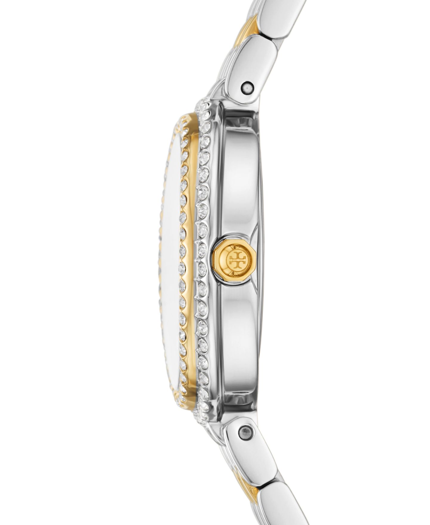 Женские часы Tory Burch The Oval Two-Tone Stainless Steel Bracelet Watch 28mm — фото 2