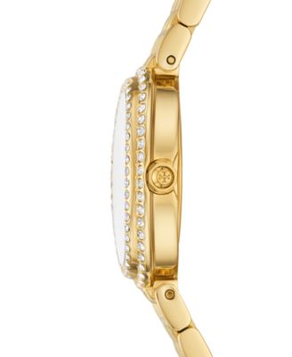 Women's The Oval Gold-Tone Stainless Steel Bracelet Watch 28mm