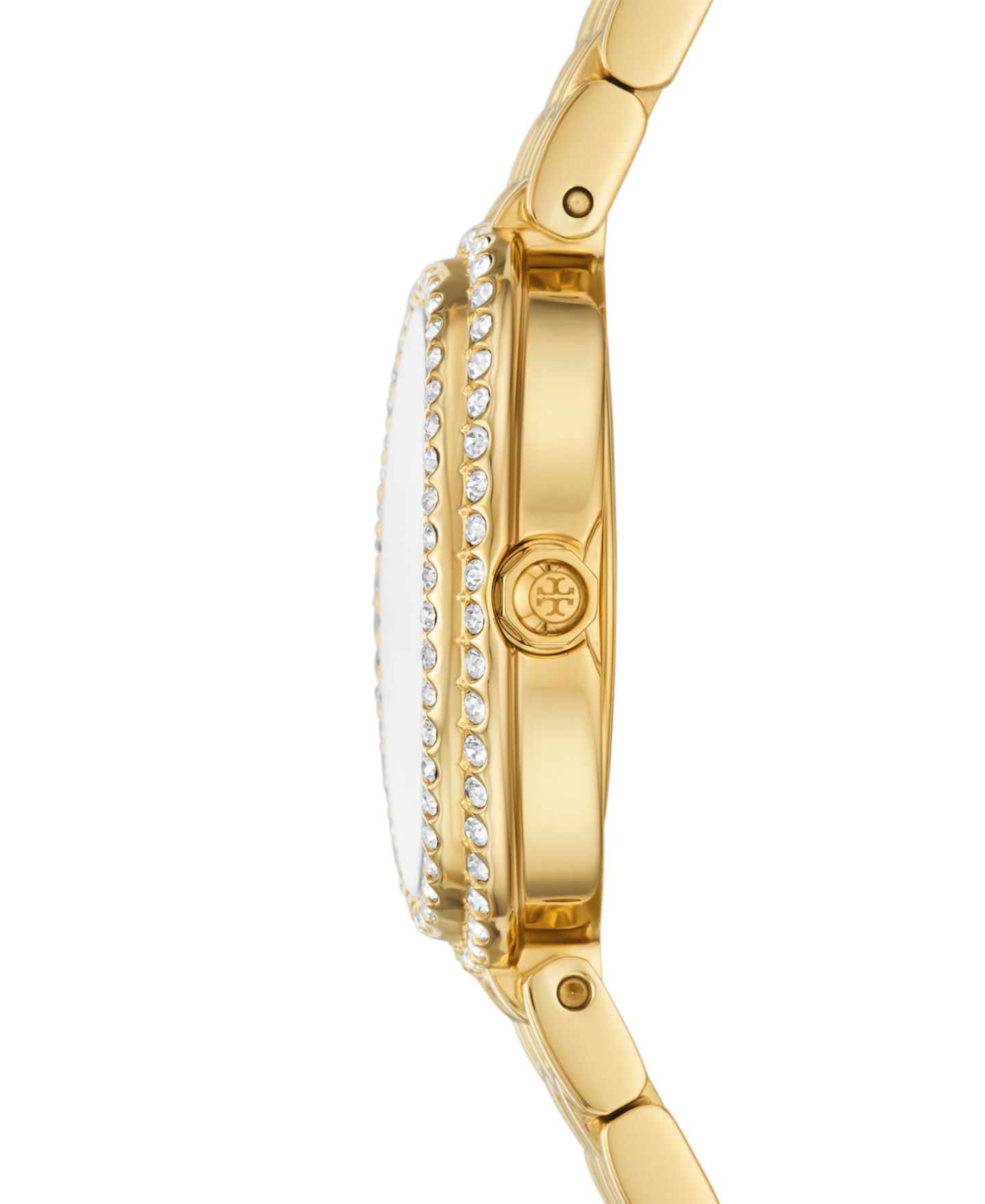 Женские часы Tory Burch The Oval Gold-Tone Stainless Steel Bracelet Watch 28mm — фото 2