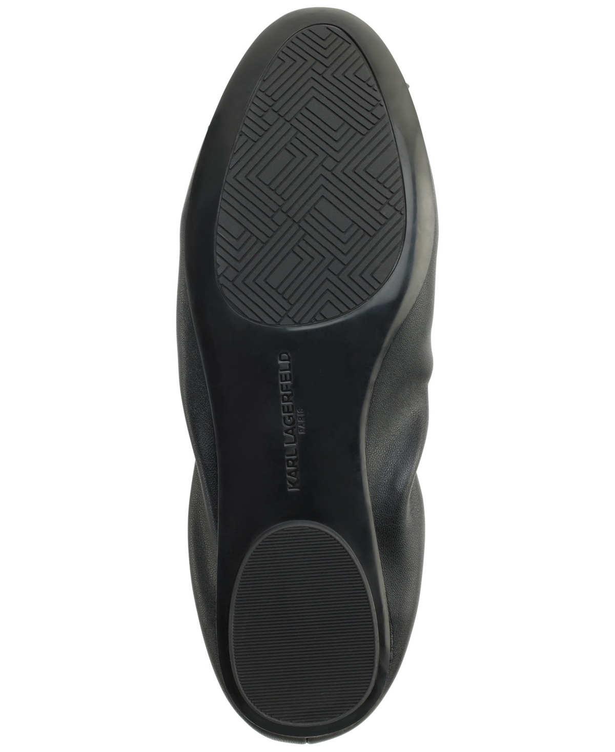 Karl Lagerfeld Paris Velma Ballet Flat In Dark Black