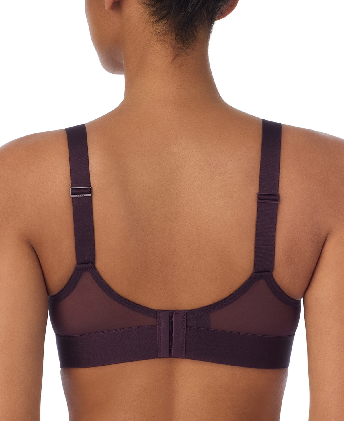 Dkny Sheers Mesh Cutout Bralette Dk4084 In Plum Perfect
