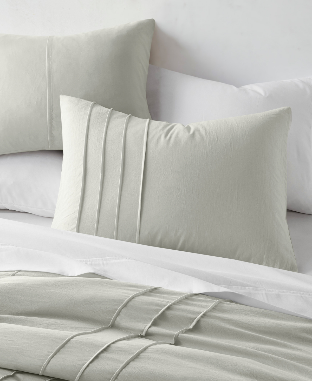 510 Design Porter Washed Pleated 2-pc. Comforter Set, Twin/twin Xl In Silver