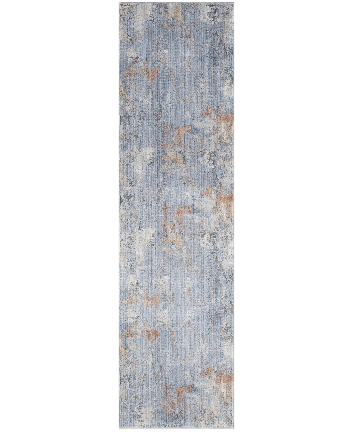 Nourison Home Abstract Hues Abh01 2'2"x8' Runner Area Rug In Gray,blue