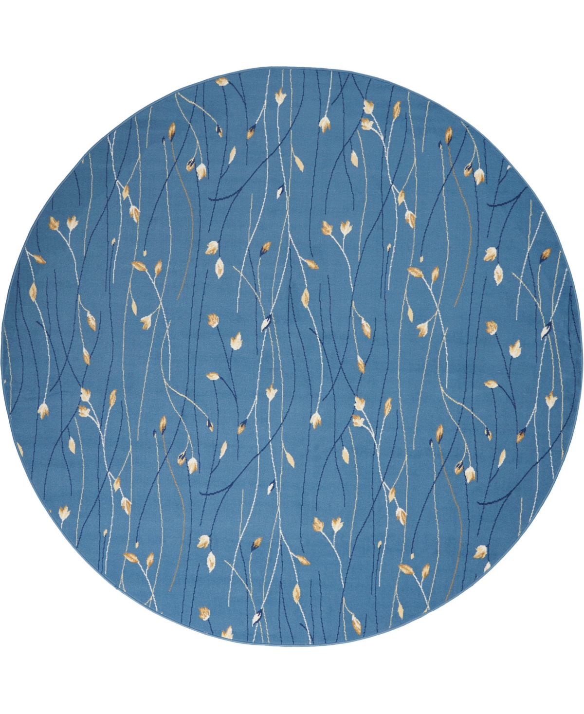 Nourison Home Grafix Grf15 8'x8' Round Area Rug In Mist