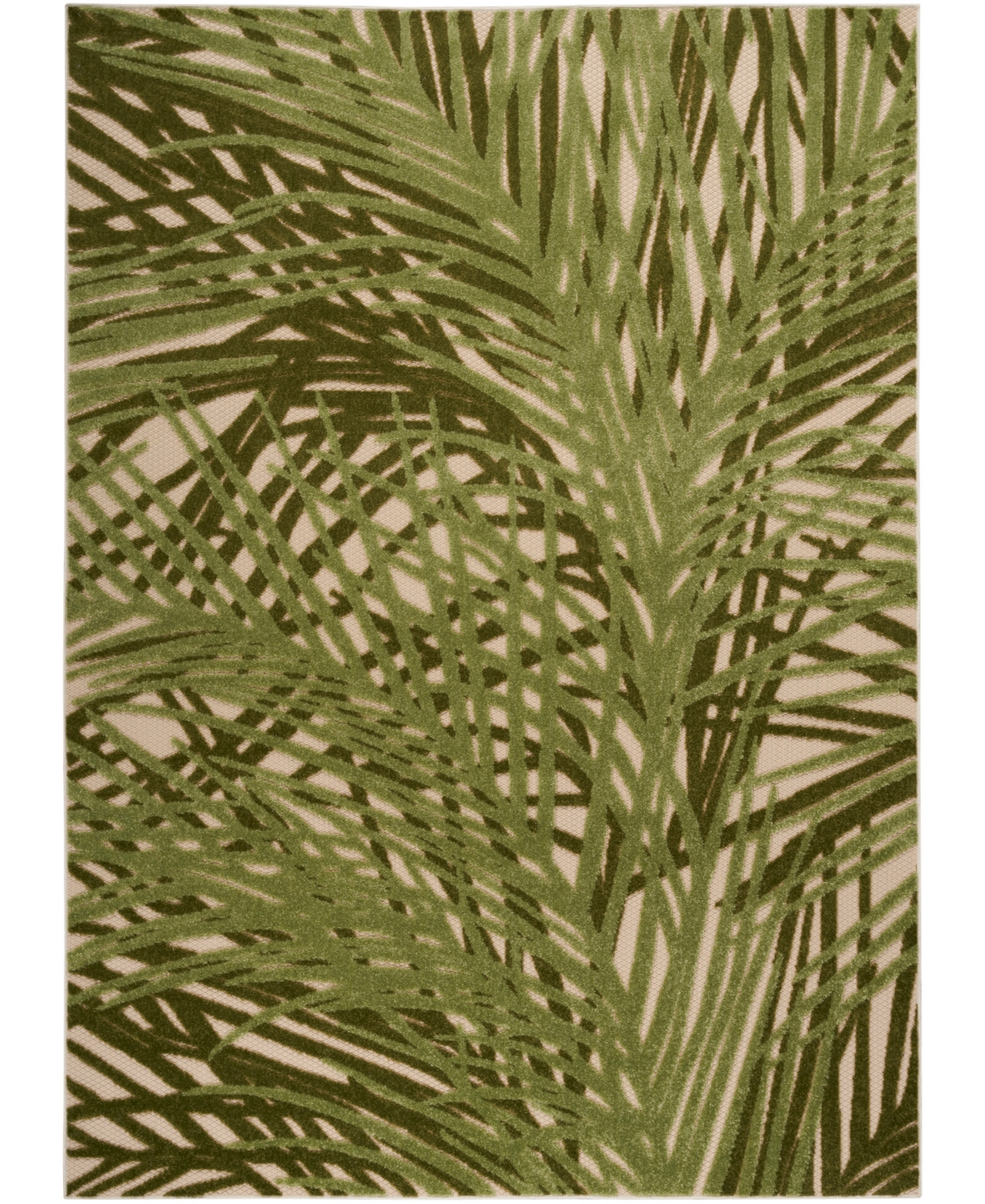 Nourison Home Aloha Alh41 3'6"x5'6" Area Rug In Ivory,moss