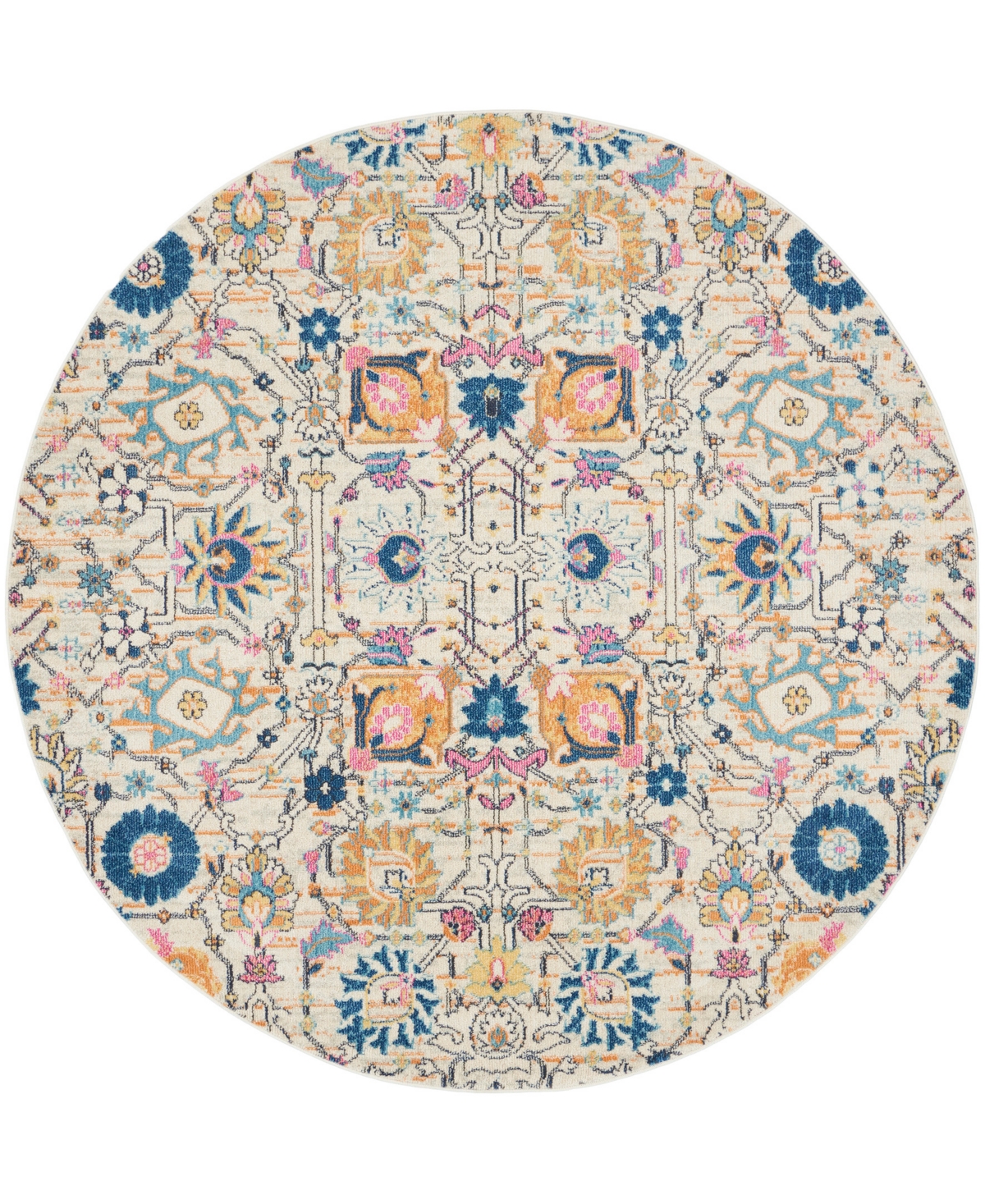 Nourison Home Passion Psn01 8'x8' Round Area Rug In Ivory