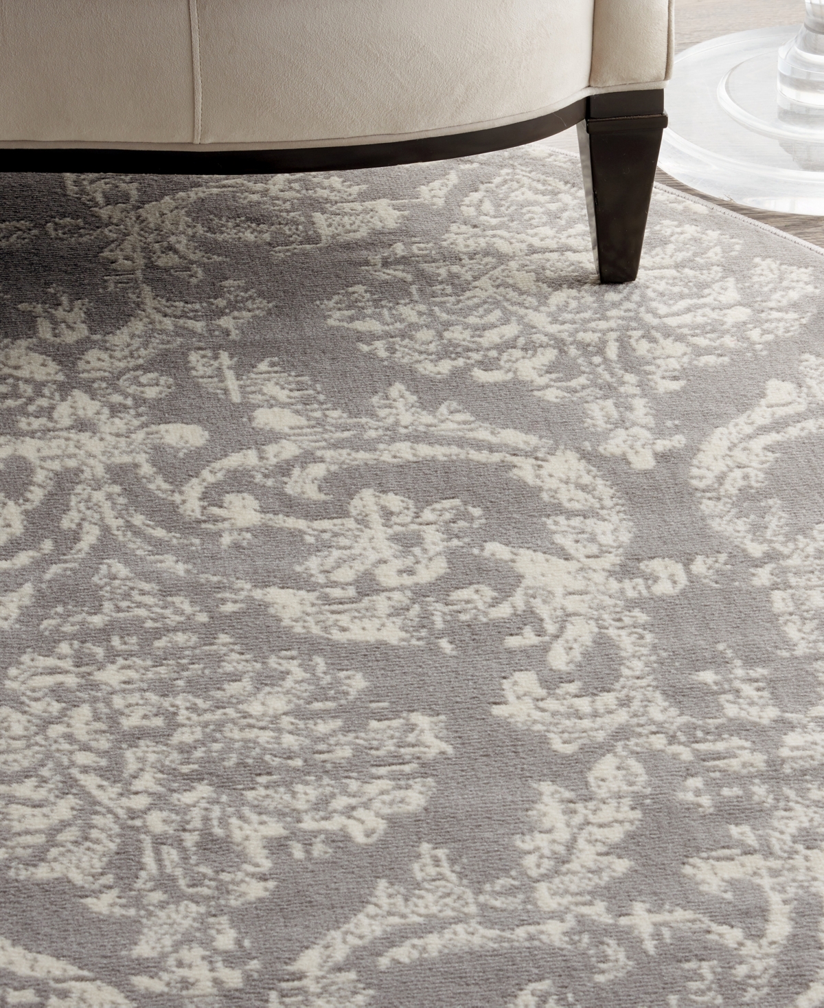 Nourison Home Jubilant Jub09 8'x8' Round Area Rug In Gray