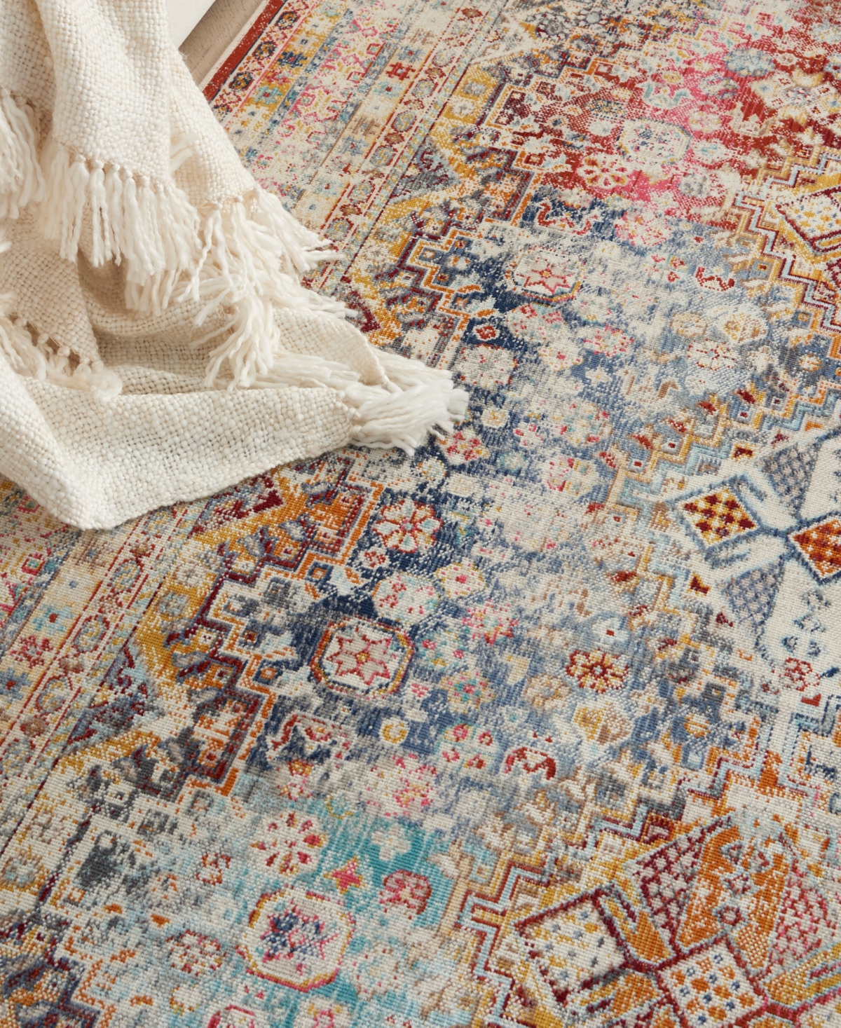 Nourison Home Vintage Kashan Vka09 5'3"x7'10" Area Rug In Multi