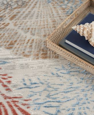 Nourison Home Seaside Sds04 Rug Collection In Ivory,gray