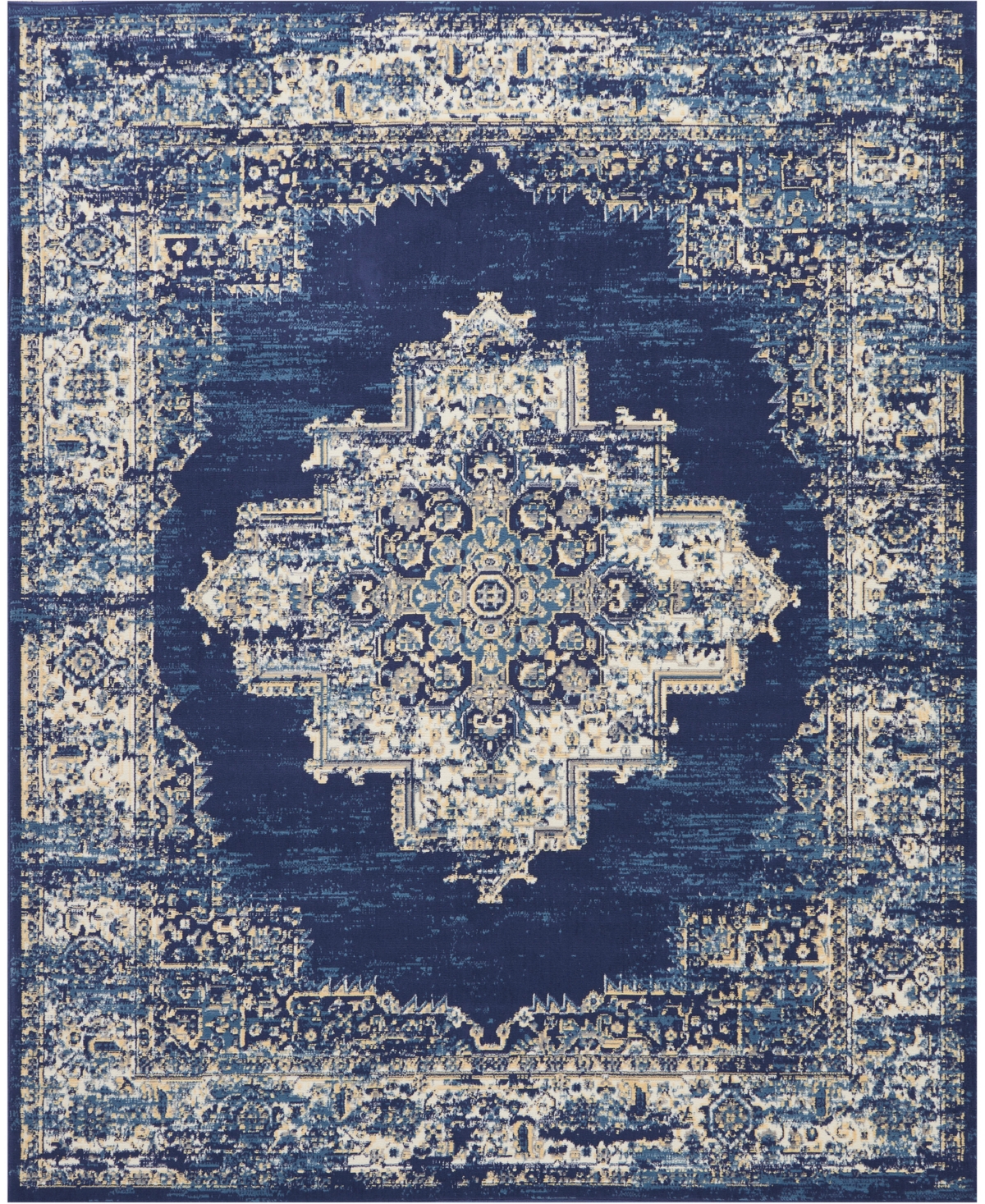 Nourison Home Grafix Grf14 7'x10' Area Rug In Blue