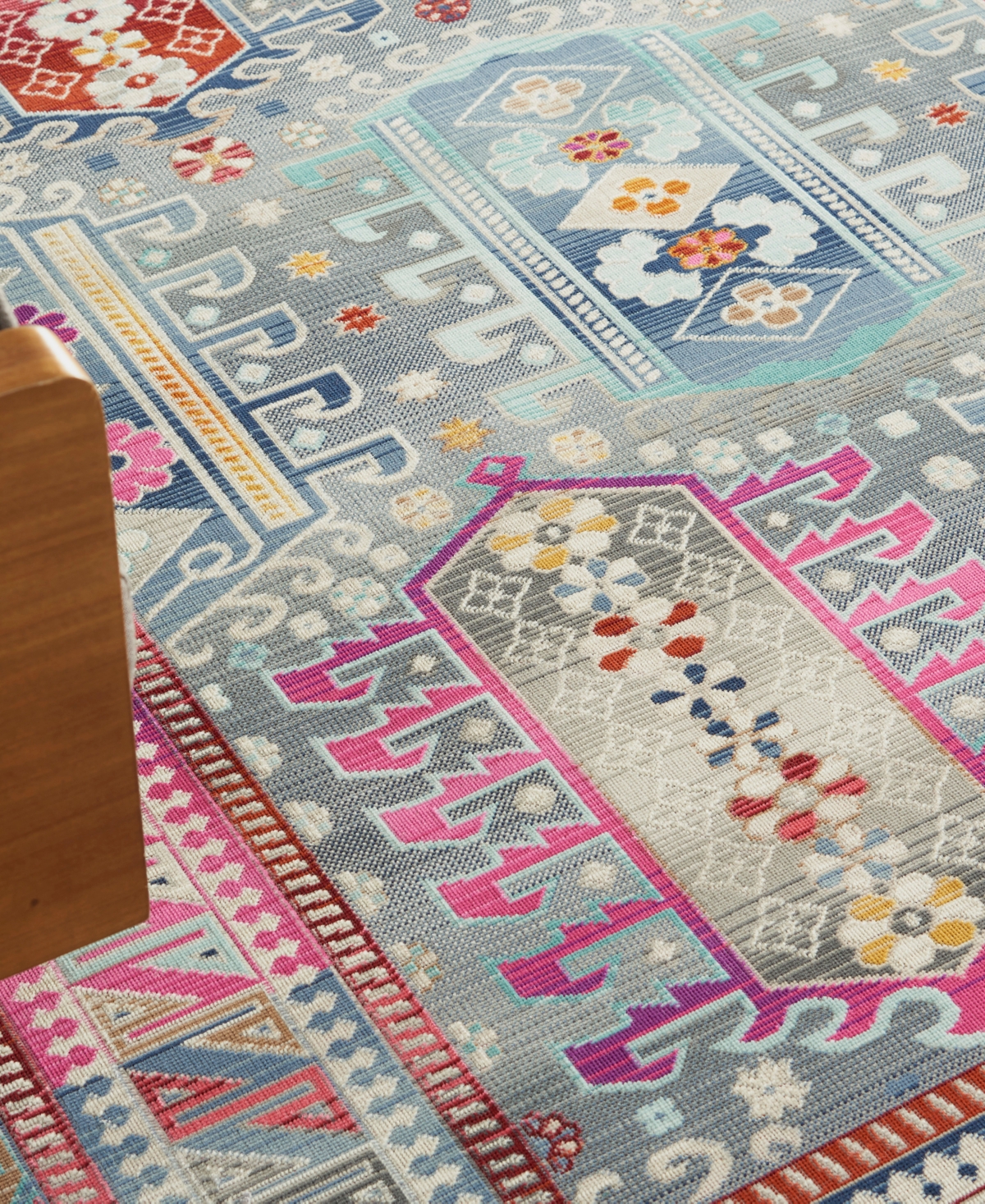Nourison Home Vintage Kashan Vka06 7'10"x9'10" Area Rug In Gray,multi