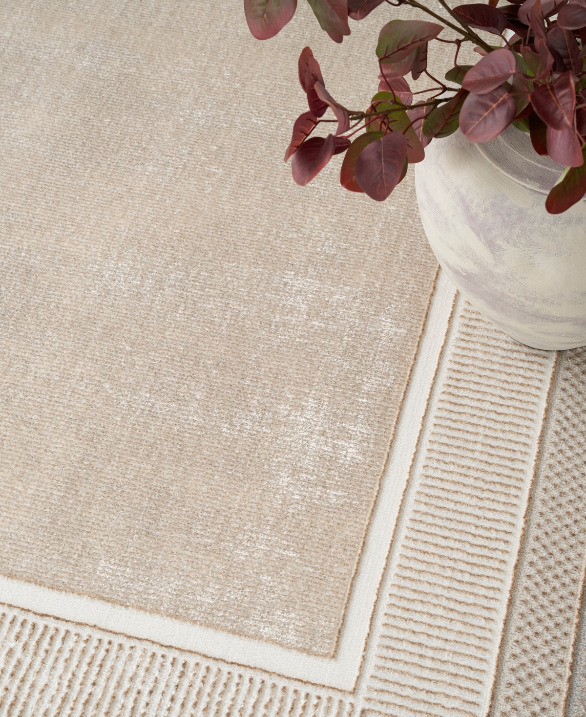 Nourison Home Glitz Glz07 5'3"x7'3" Area Rug In Ivory