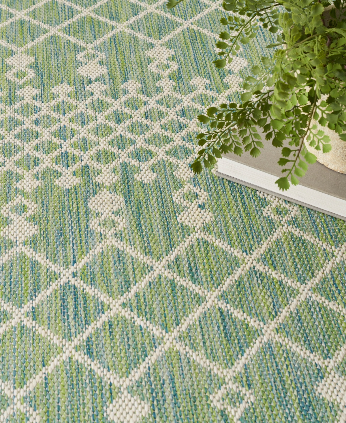Nourison Home Positano Pos02 6'x9' Area Rug In Green