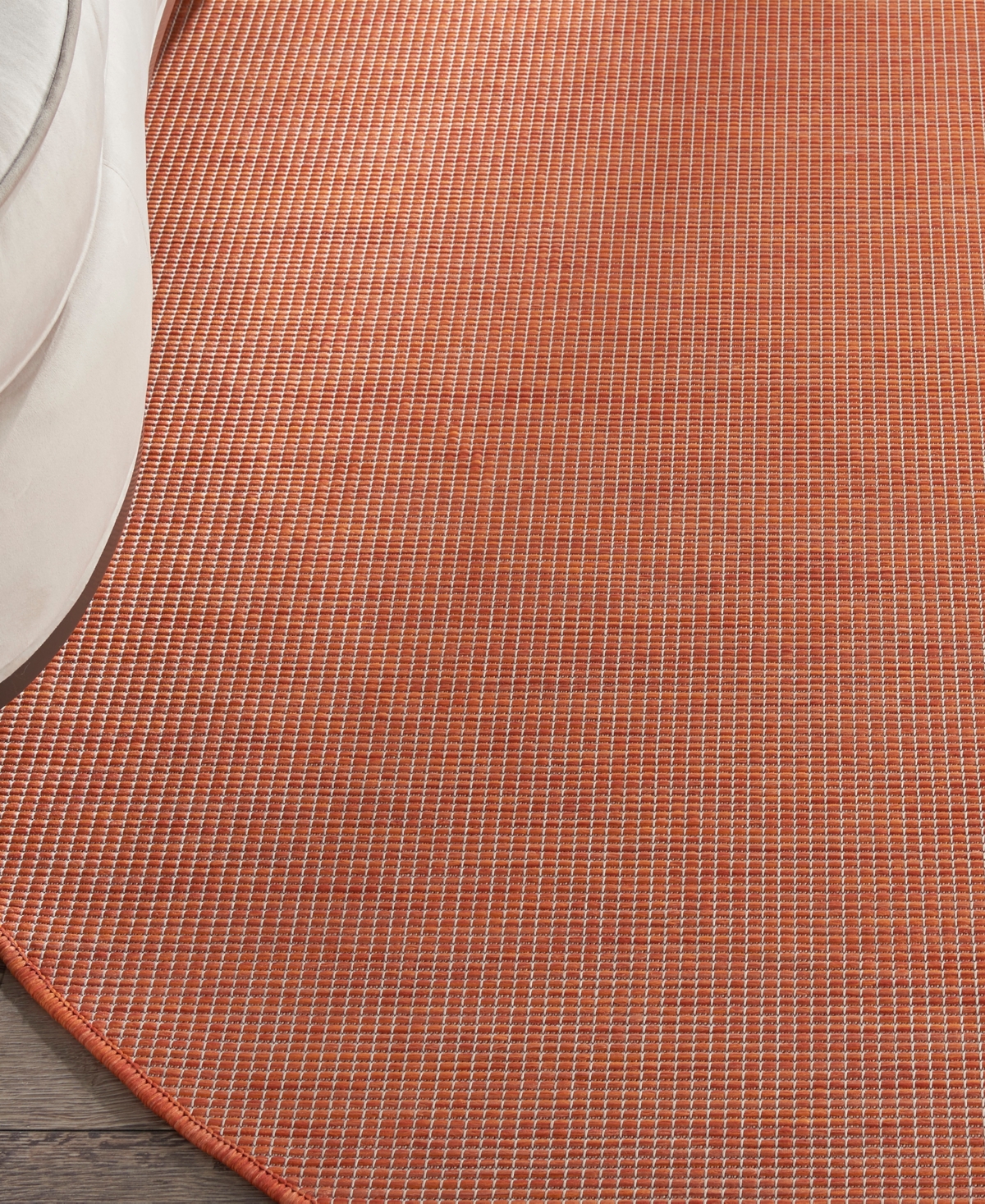 Nourison Home Positano Pos01 8'x8' Round Area Rug In Terracotta