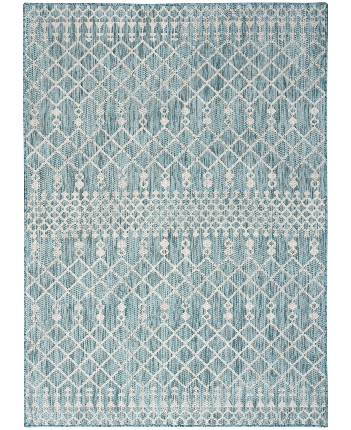 Nourison Home Positano Pos02 6'x9' Area Rug In Aqua