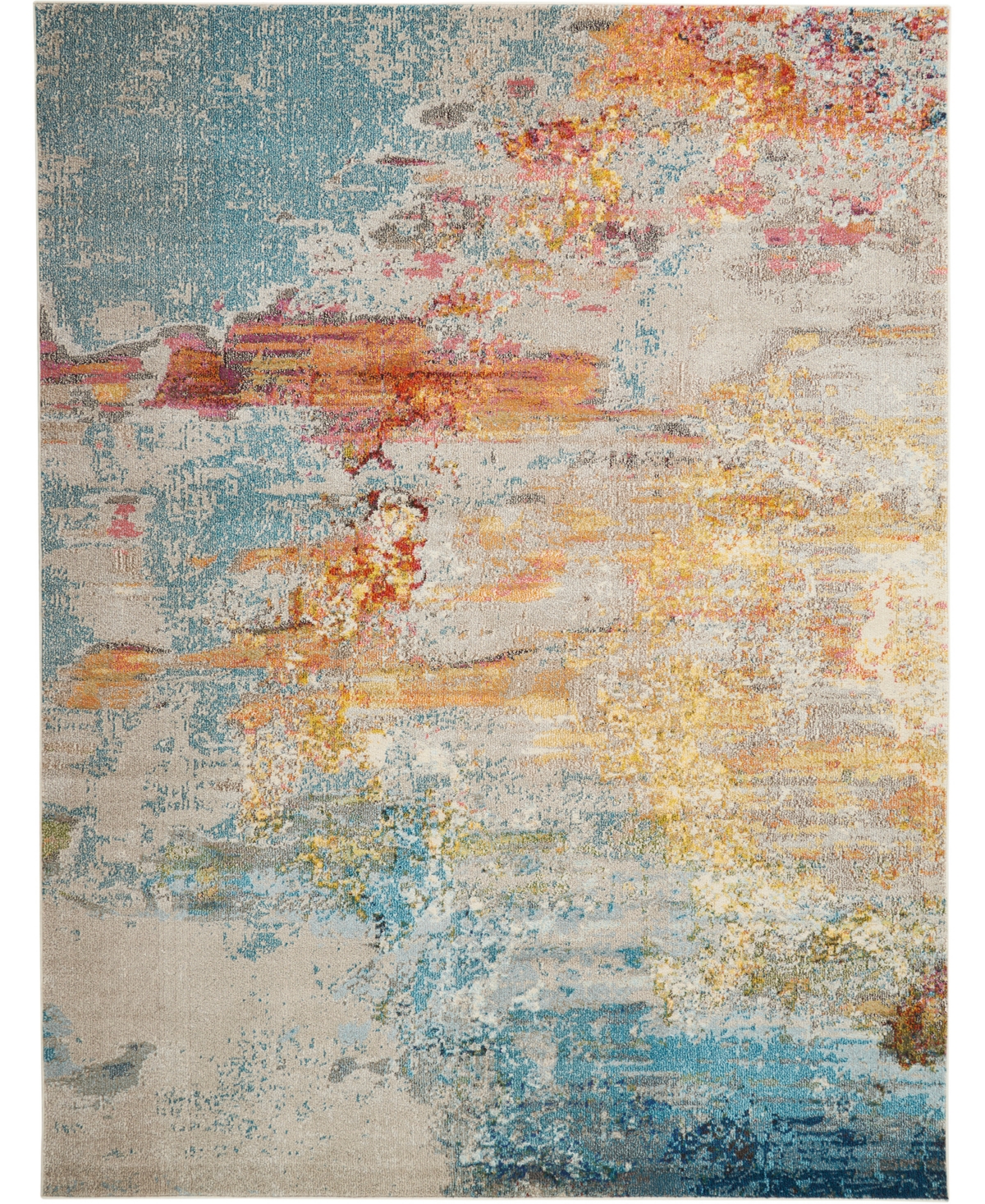 Nourison Home Celestial Ces02 6'x9' Area Rug In Aquamarine