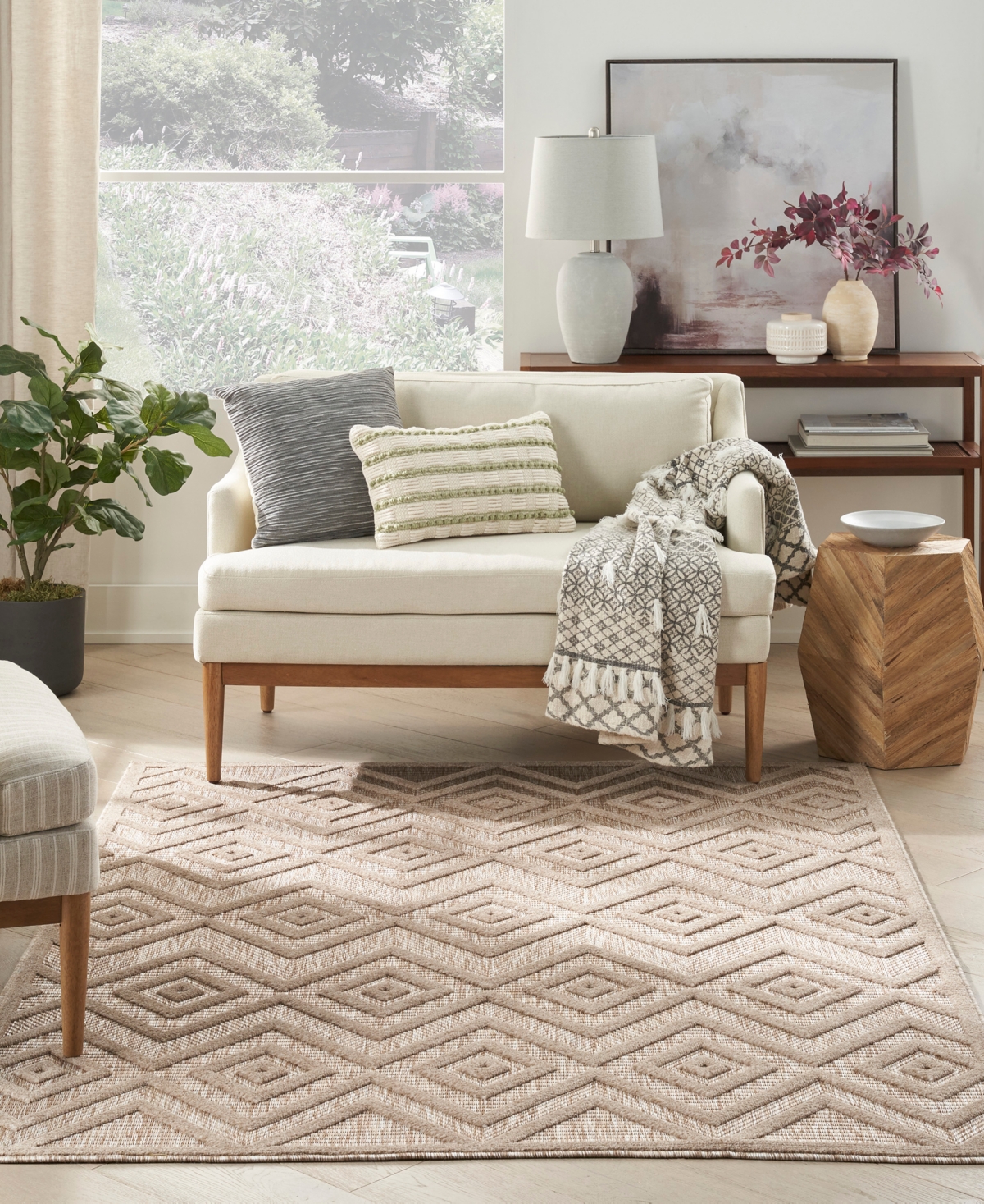 Nourison Home Versatile Nrv01 4'x6' Area Rug In Natural,beige