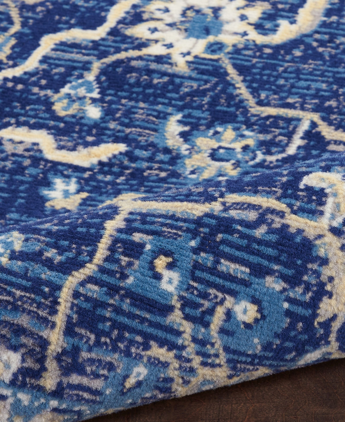 Nourison Home Grafix Grf24 7'10"x9'10" Area Rug In Navy