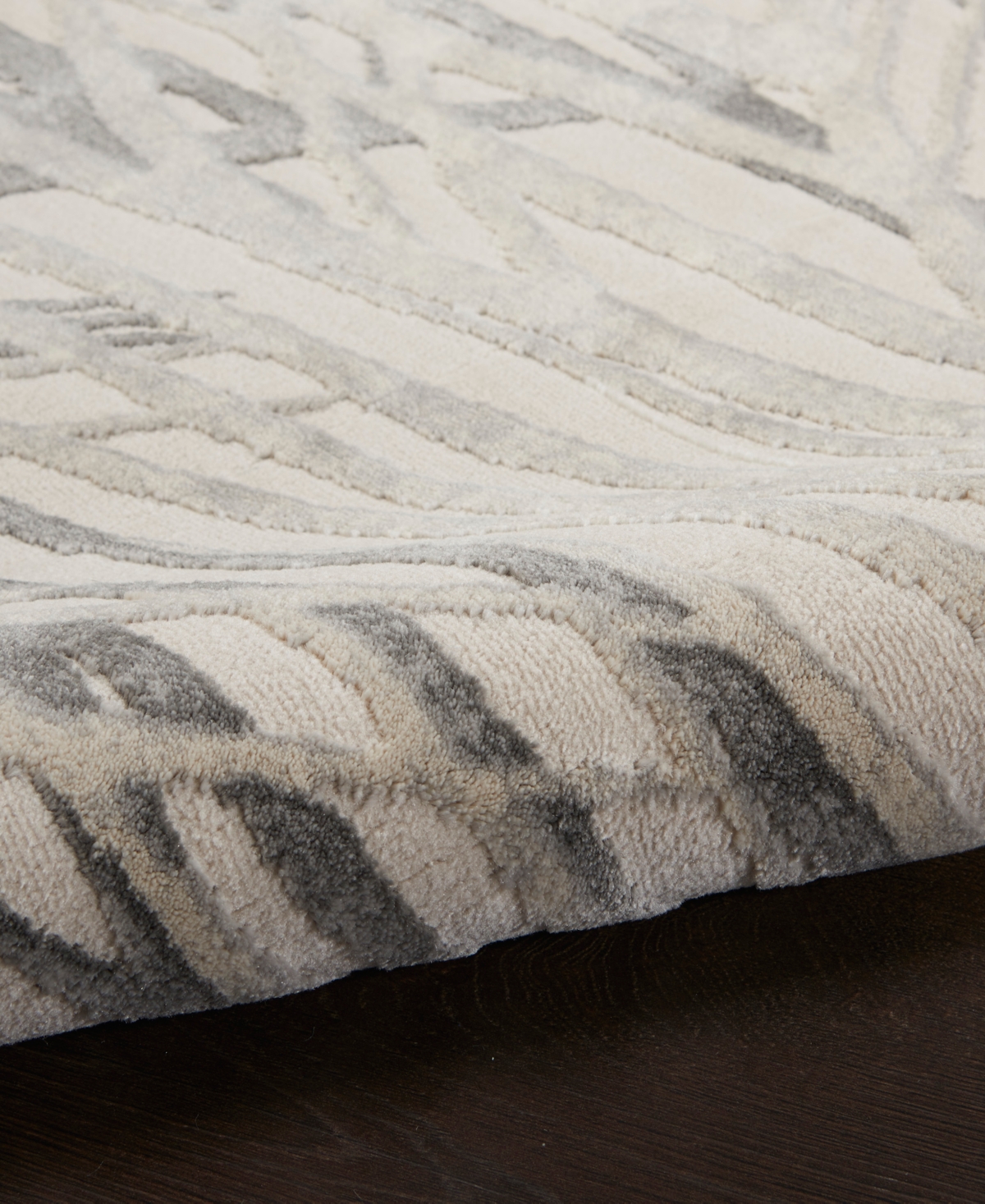 Nourison Home Rustic Textures Rus17 5'3"x7'3" Area Rug In Ivory,gray