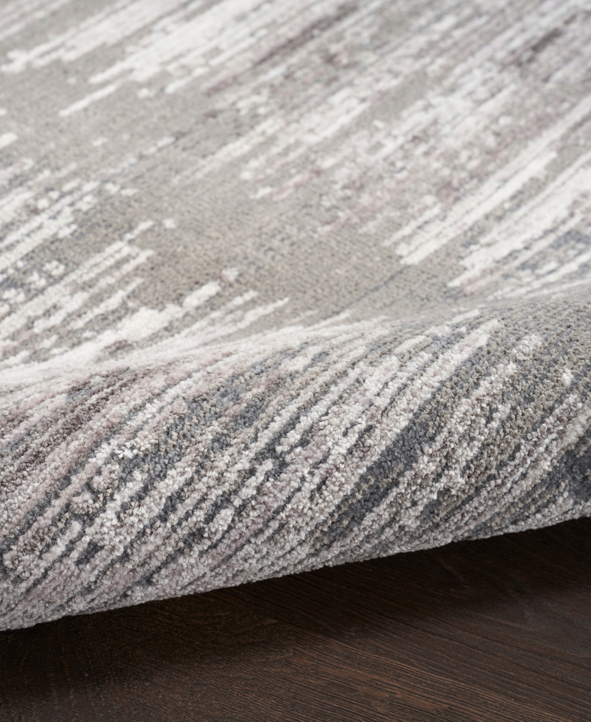 Nourison Home Abstract Hues Abh03 7'10"x10' Area Rug In Gray,white
