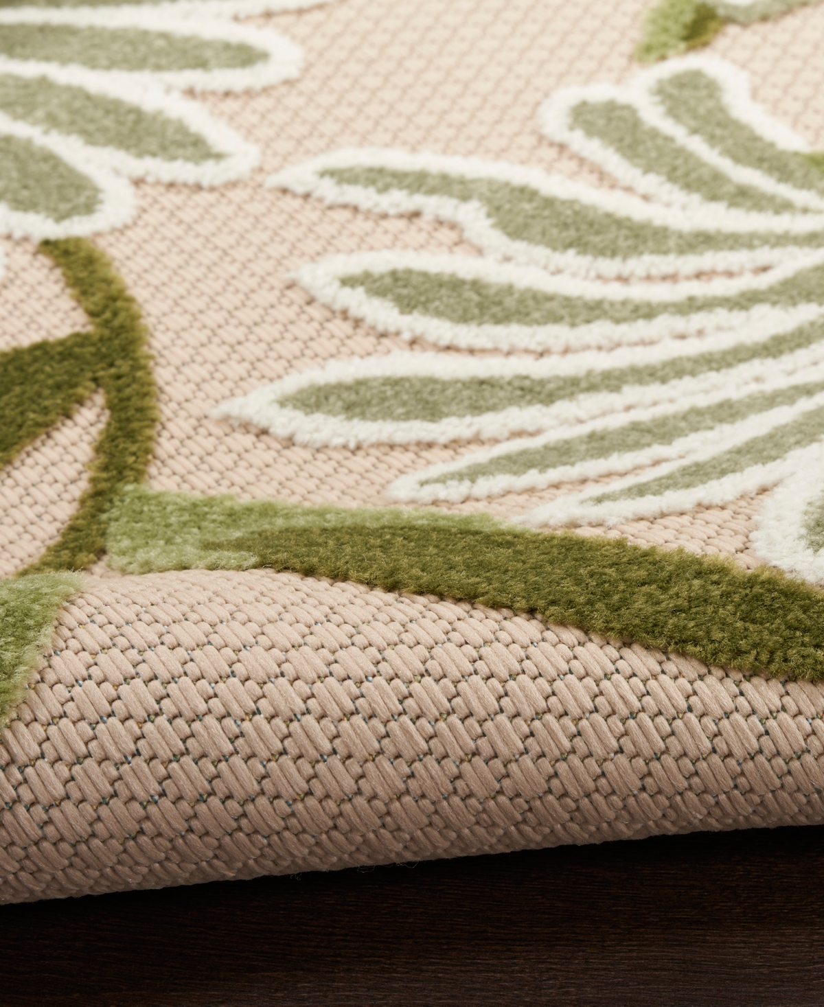 Nourison Home Aloha Alh33 6'x9' Area Rug In Ivory,moss