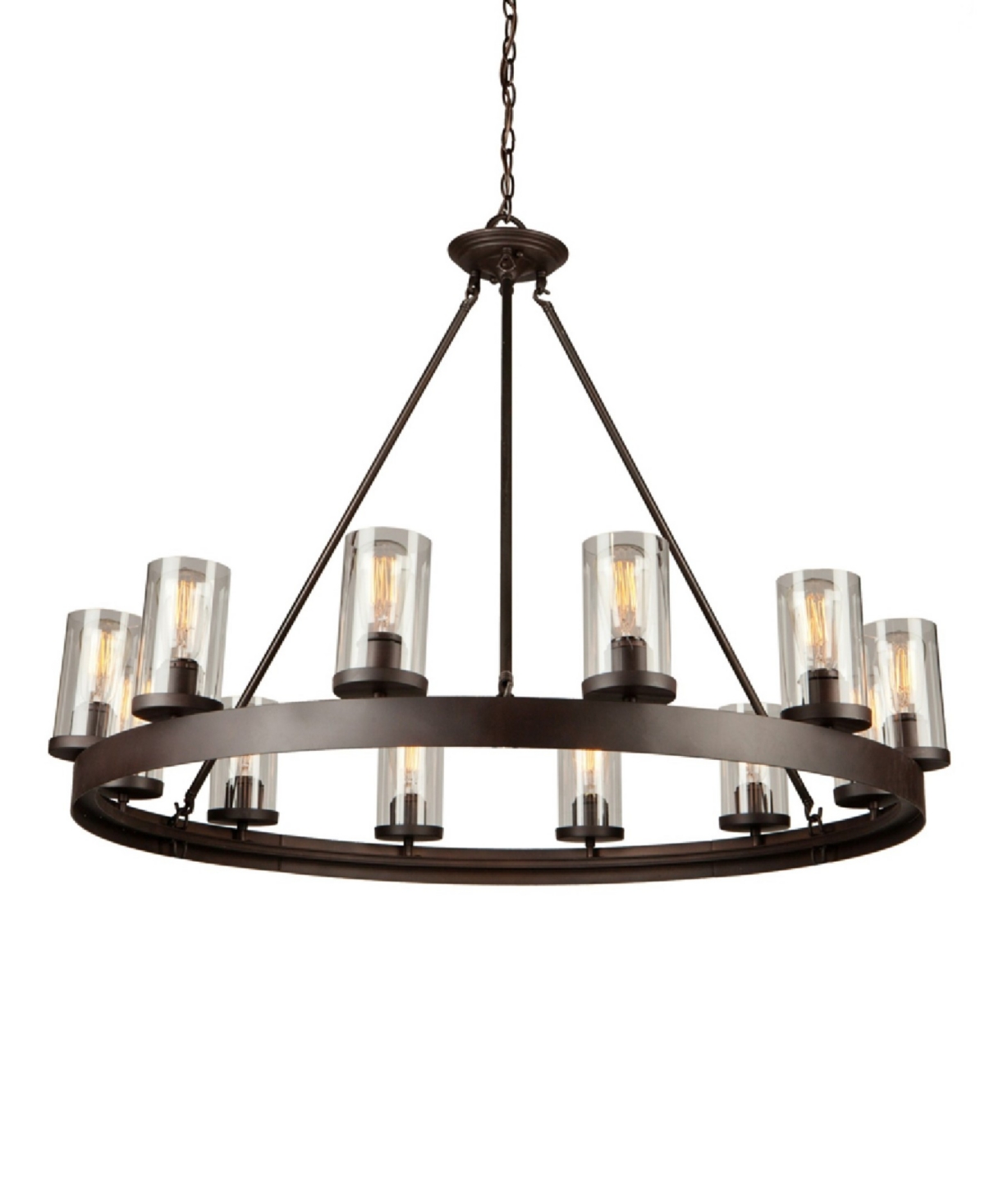 Artcraft Lighting Menlo Park Chandelier In Oil Rubbed Bronze,clear
