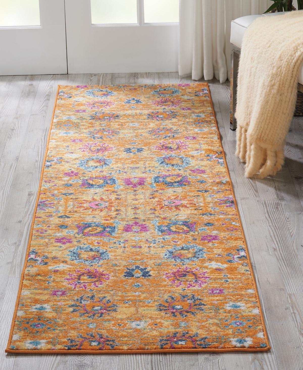Nourison Home Passion Psn01 2'2"x10' Runner Area Rug In Orange