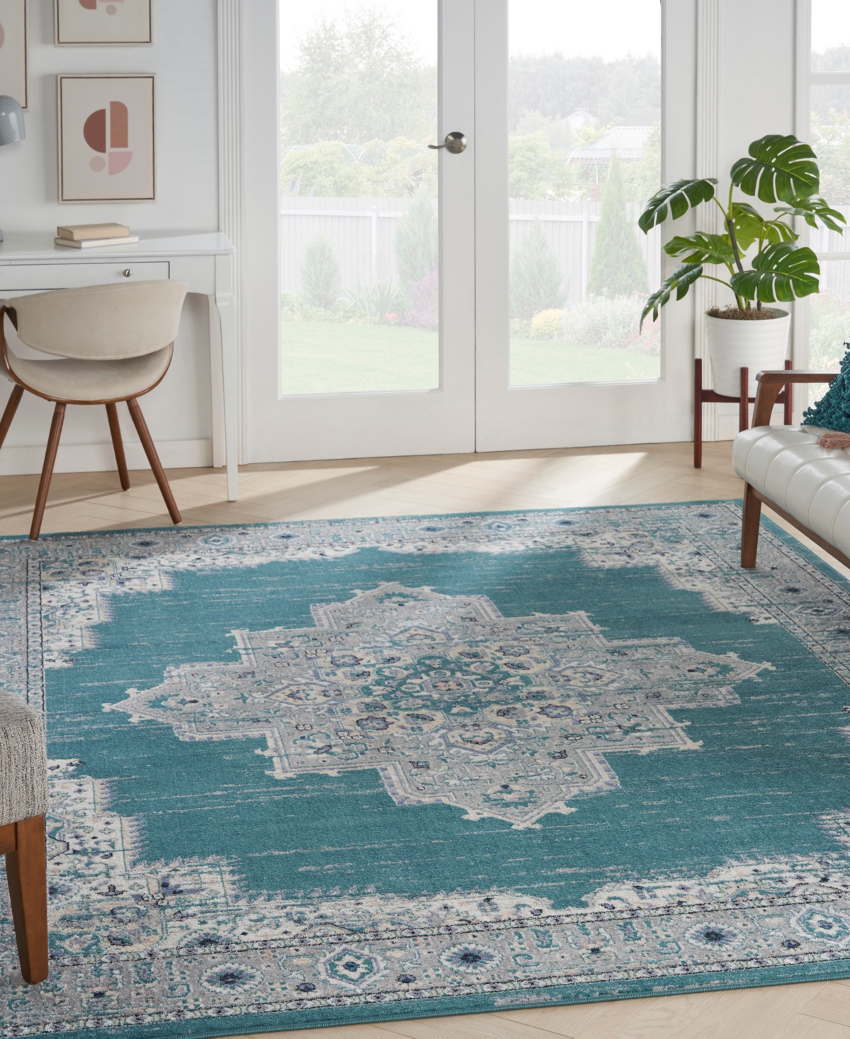 Nourison Home Passion Psn03 8'x10' Area Rug In Turquoise