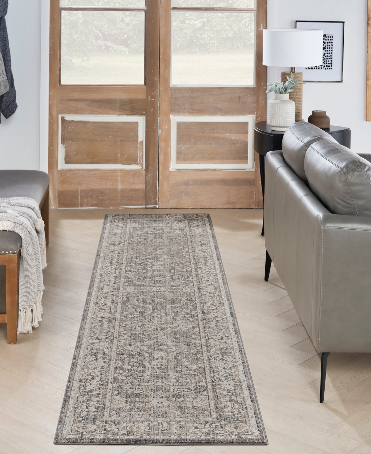 Nourison Home Lynx Lnx03 2'3"x8' Runner Area Rug In Slate
