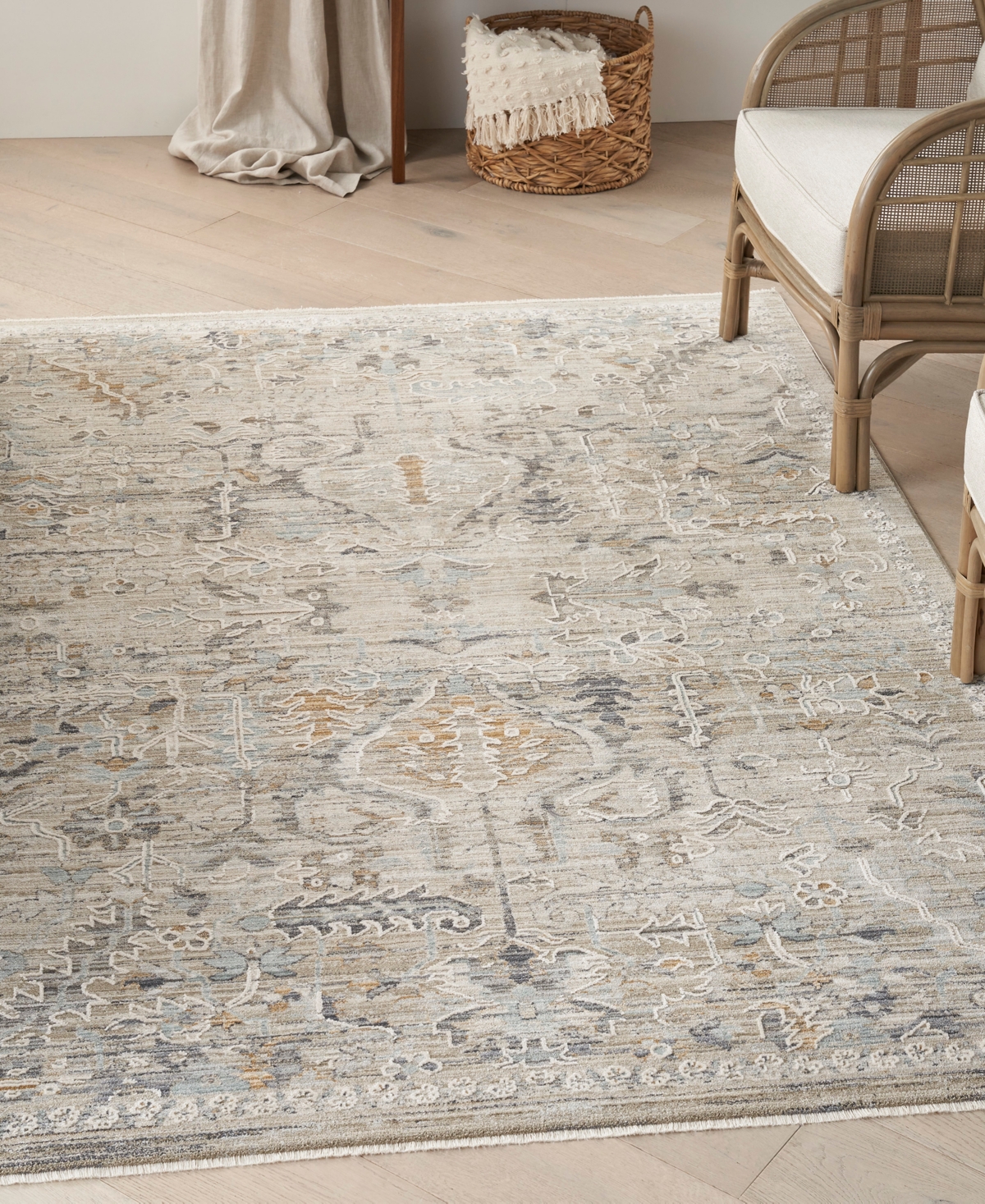 Nourison Home Lynx Lnx02 5'3"x7'10" Area Rug In Ivory