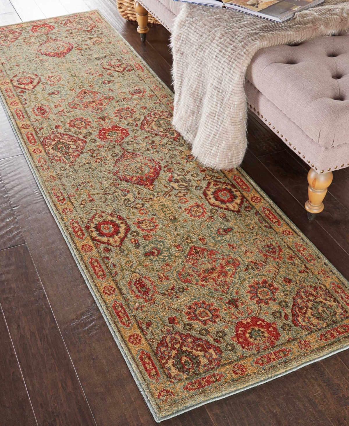Nourison Home Somerset St90 2'x5'9" Runner Area Rug In Light Green