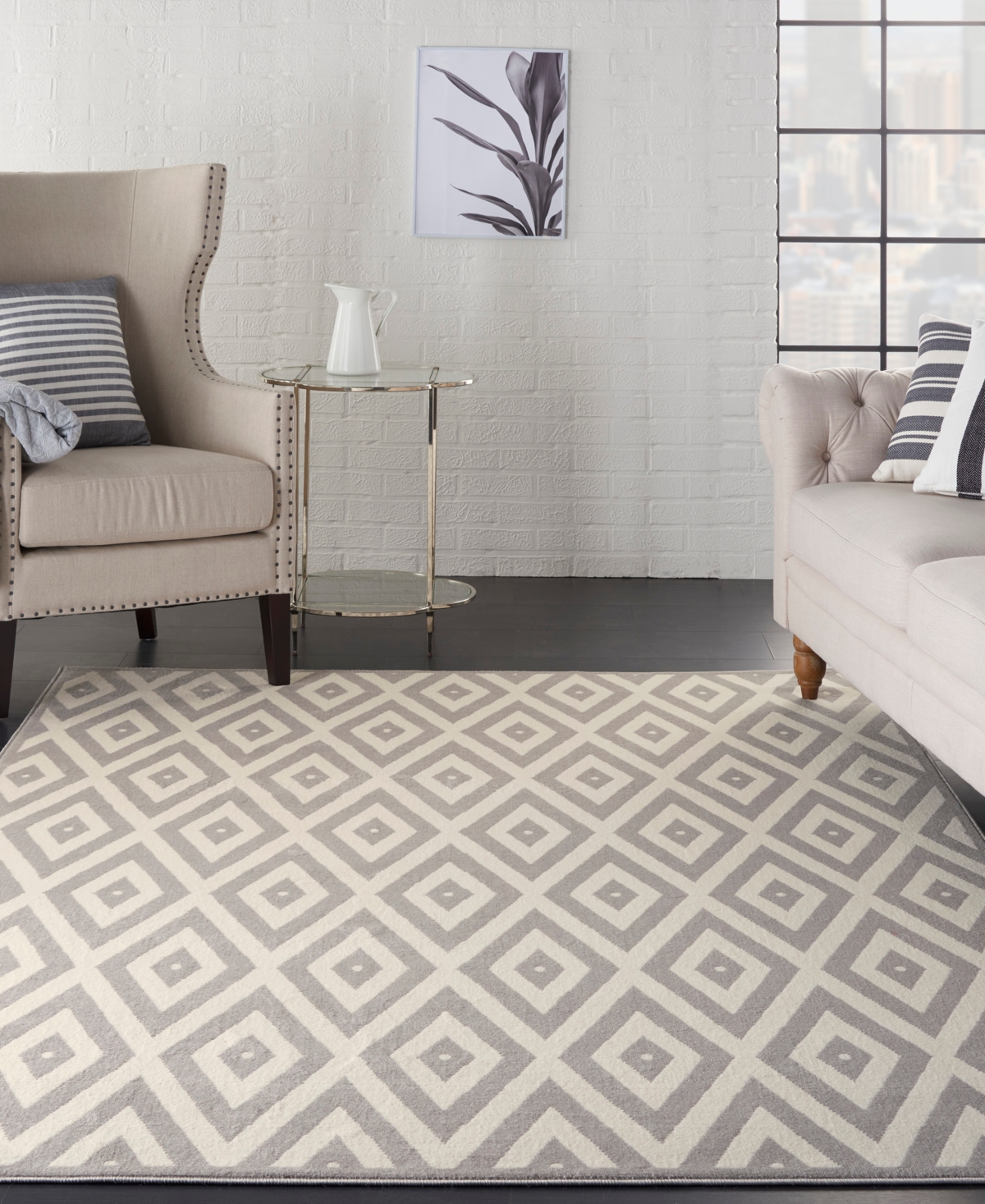 Nourison Home Grafix Grf18 3'9"x5'9" Area Rug In Multi