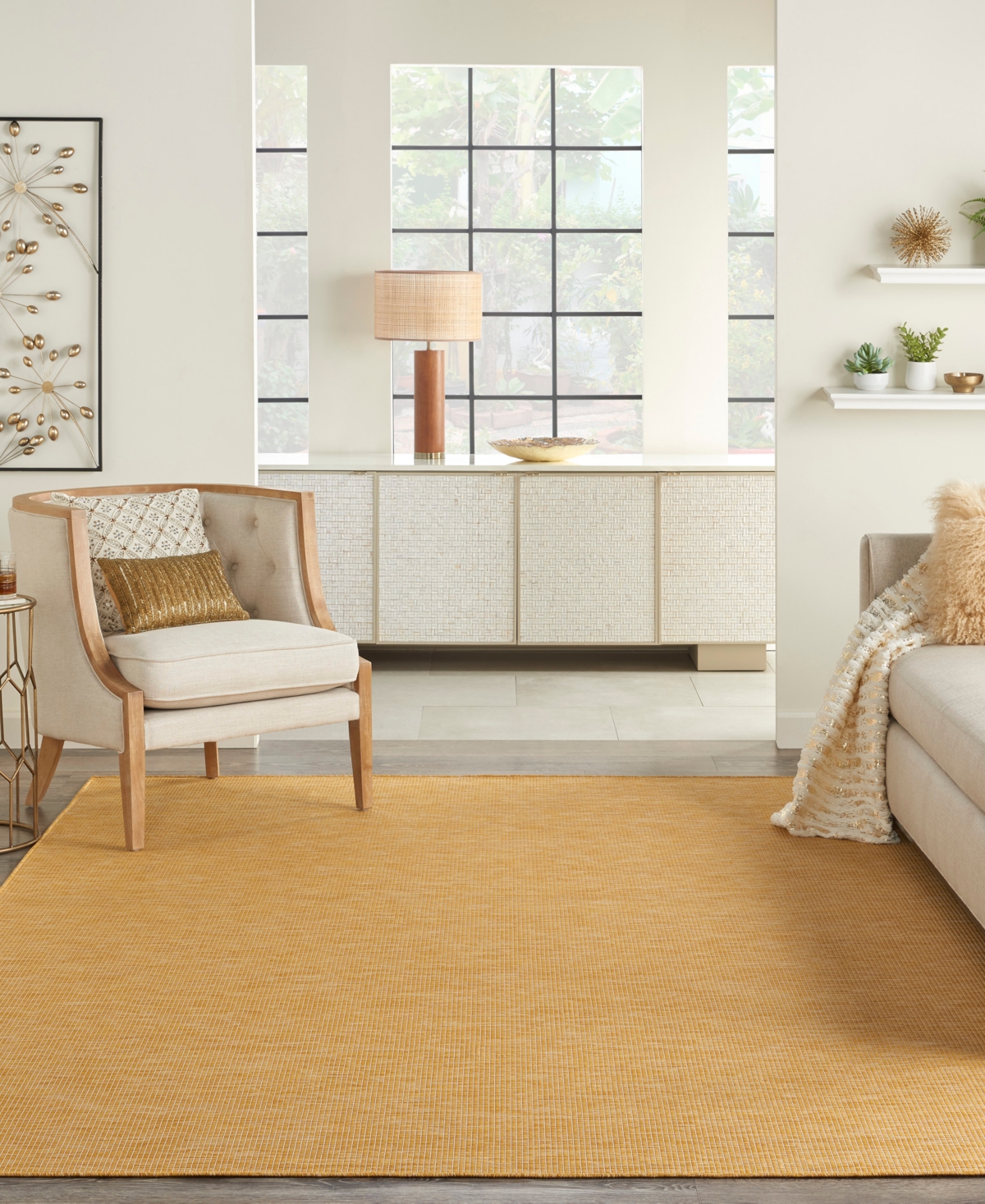 Nourison Home Positano Pos01 7'x10' Area Rug In Yellow