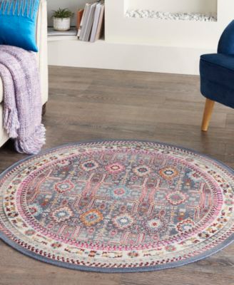 Vintage Kashan VKA05 4'x4' Round Area Rug