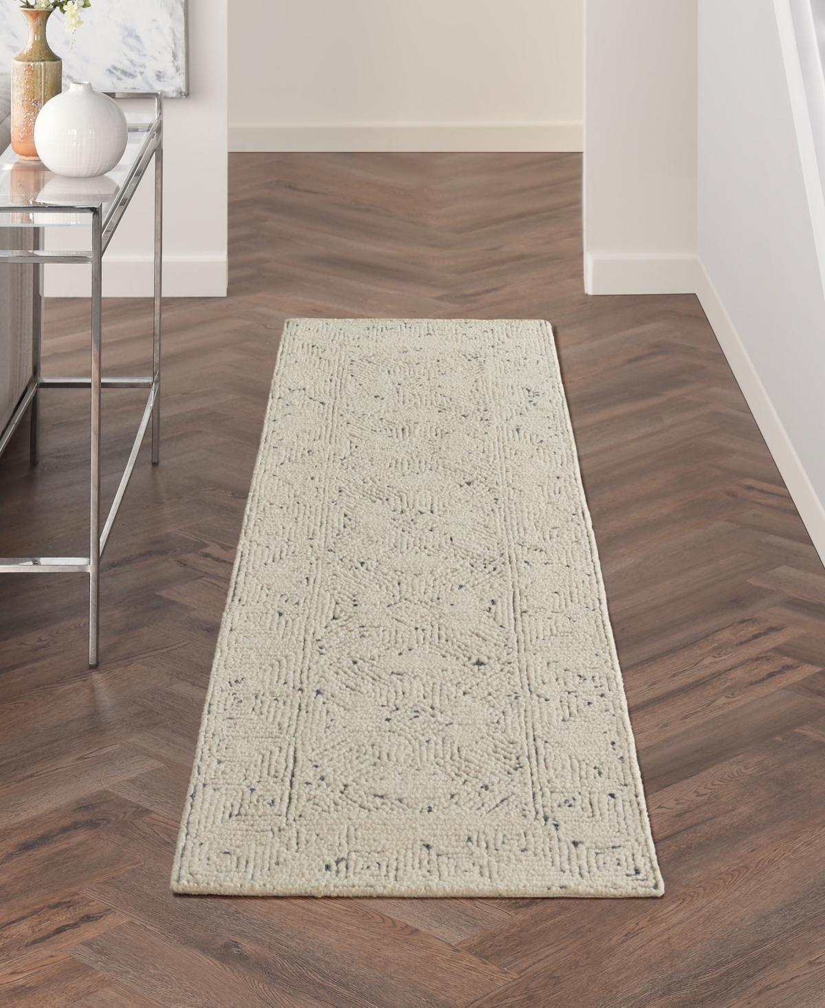 Nourison Home Colorado Clr05 2'3"x7'6" Runner Area Rug In Ivory,navy