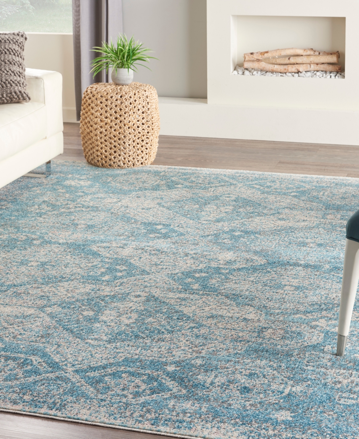 Nourison Home Tranquil Tra13 8'x10' Area Rug In Mist,ivory