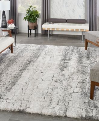 Nourison Home Dreamy Shag Drs01 Rug Collection In Ivory,gray