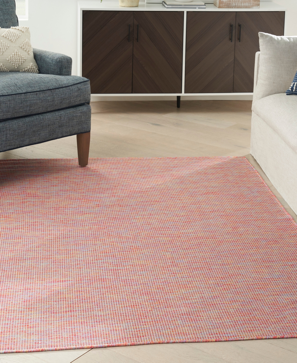 Nourison Home Positano Pos01 5'x7' Area Rug In Multi,pink