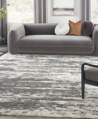 Nourison Home Dreamy Shag Drs02 Rug Collection In Charcoal