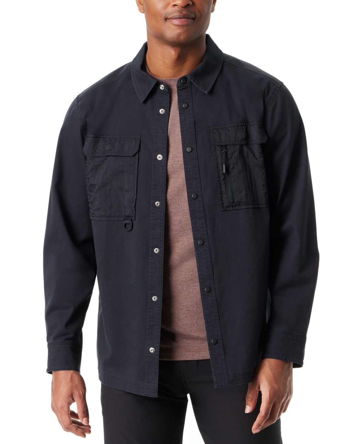 Men's Relaxed Fit Camo Worker Shirt Jacket - Beluga - S